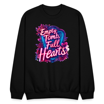 Empty Tomb, Full Hearts Crewneck Sweatshirt - black
