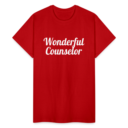 Wonderful Counselor Unisex T-Shirt - red