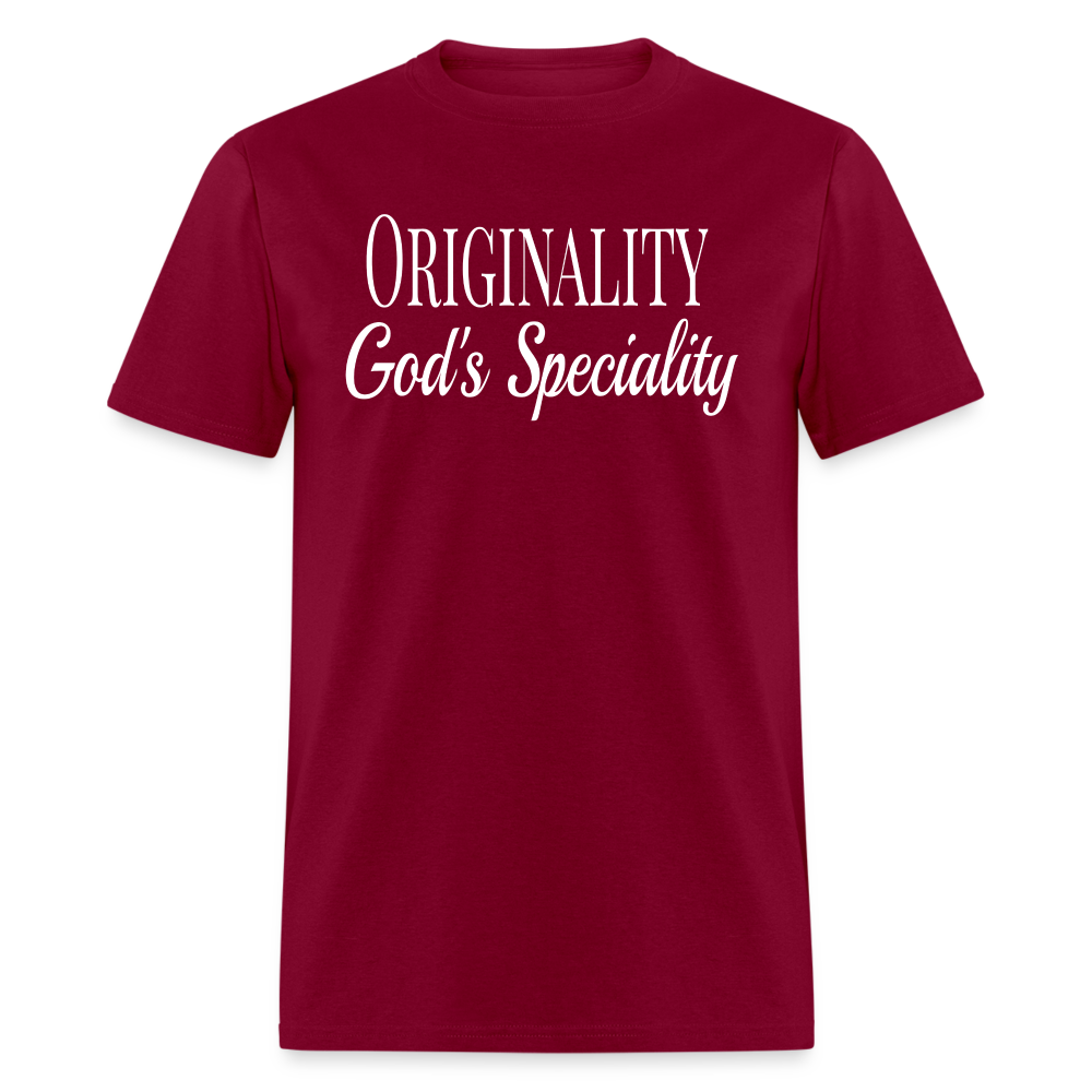 Originality God's Speciality Unisex T-Shirt - burgundy