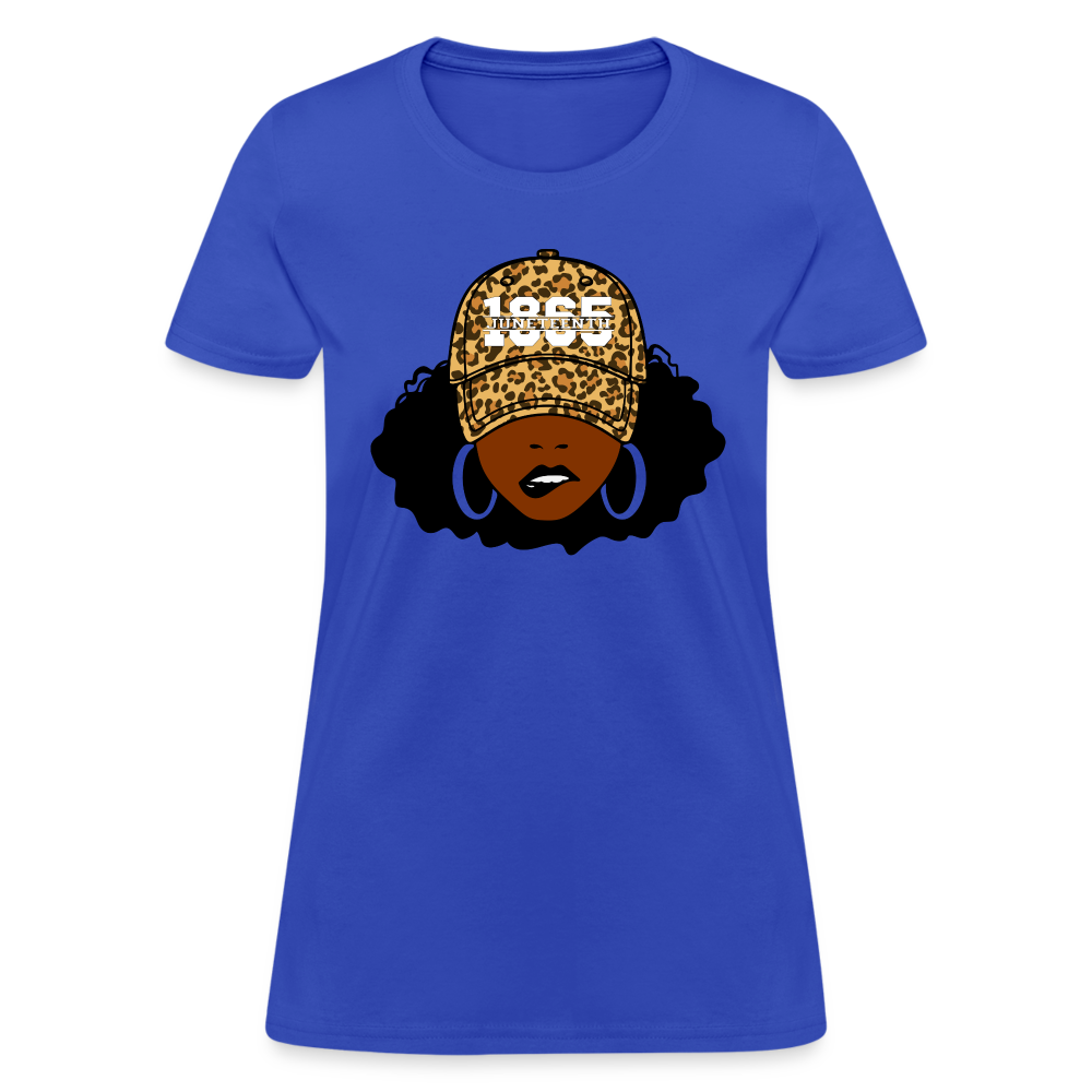 Juneteenth 1865 Leopard Hat Women's T-Shirt - royal blue