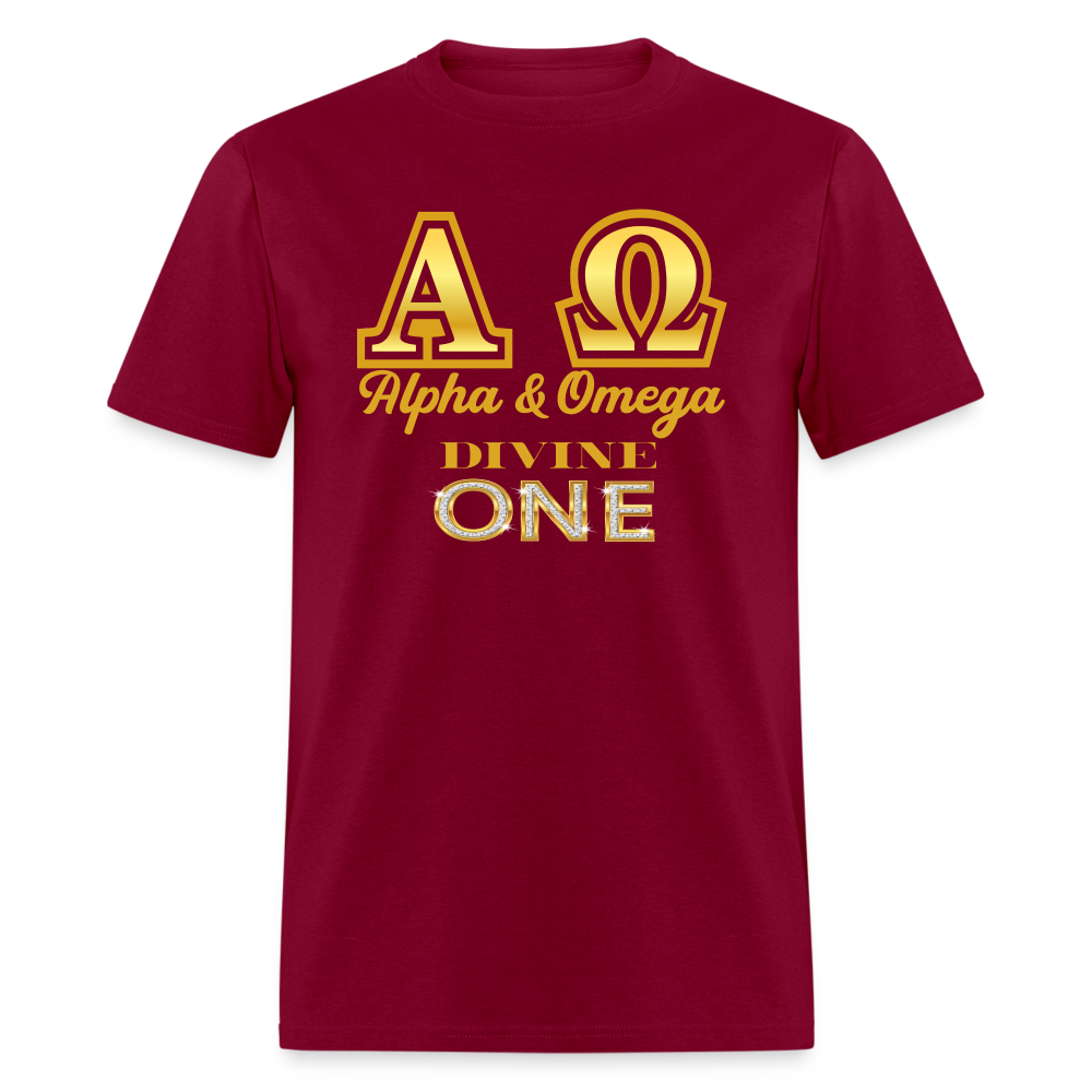 Alpha & Omega Unisex  T-Shirt - burgundy