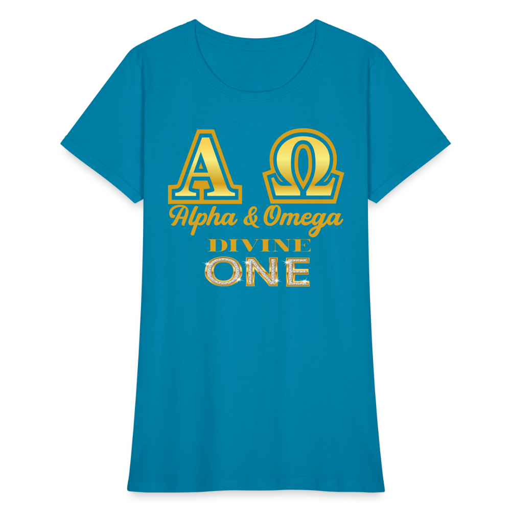 Alpha & Omega Women's T-Shirt - turquoise