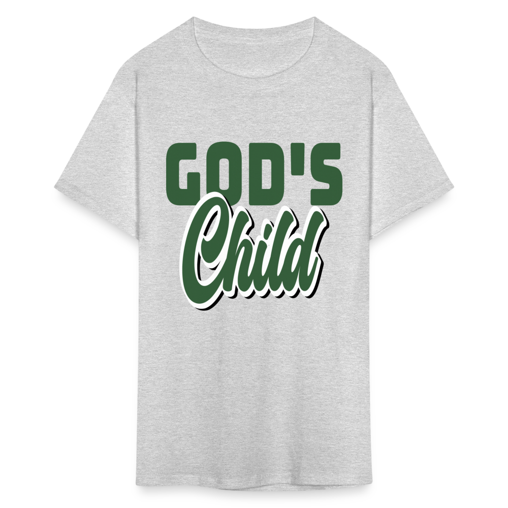 God's Child Hunter Green Unisex T-Shirt - heather gray