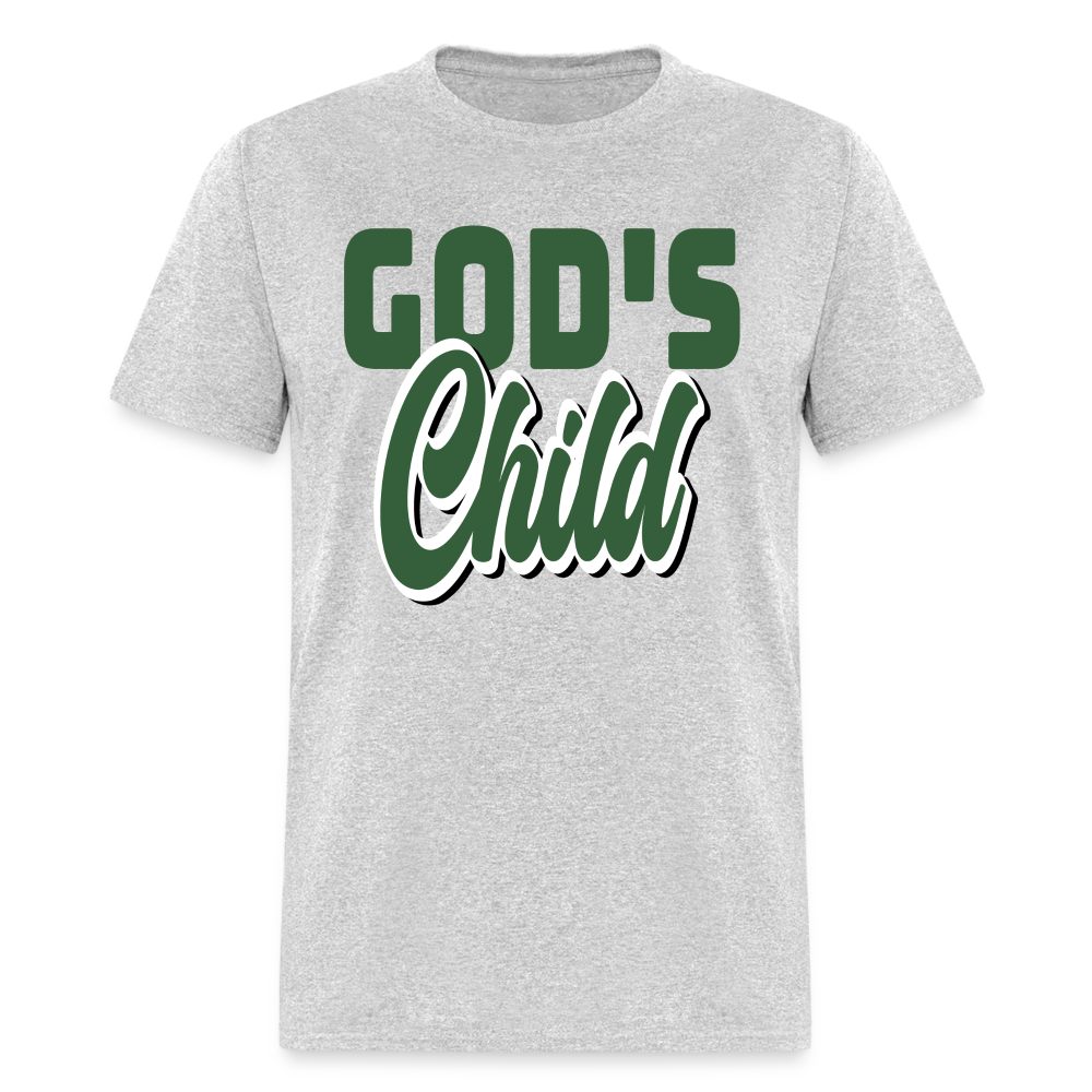 God's Child Hunter Green Unisex T-Shirt - heather gray