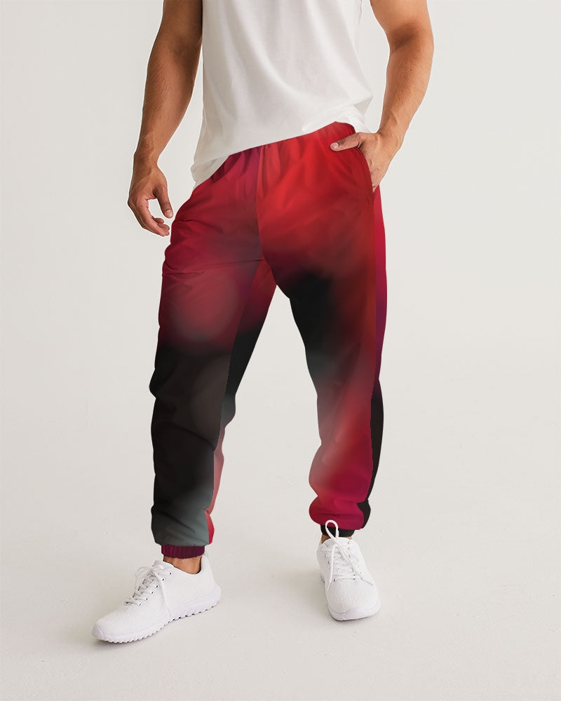 Red/Black Background Men's Track Pants