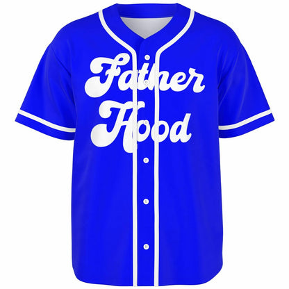 Fatherhood Baseball Jersey - Blue & White