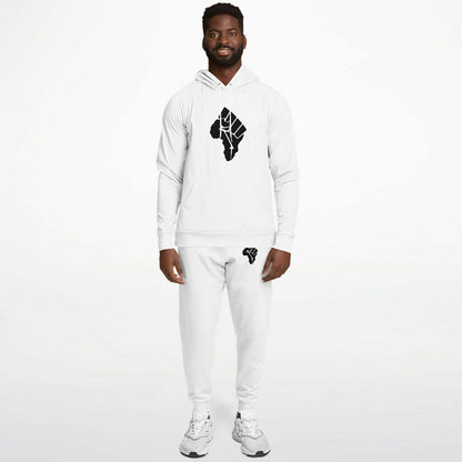 Africa Fist All White Sweat Suit