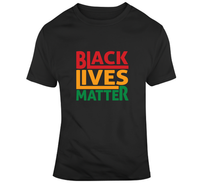 Black Lives Matter Artsy - Red Black Green T Shirt
