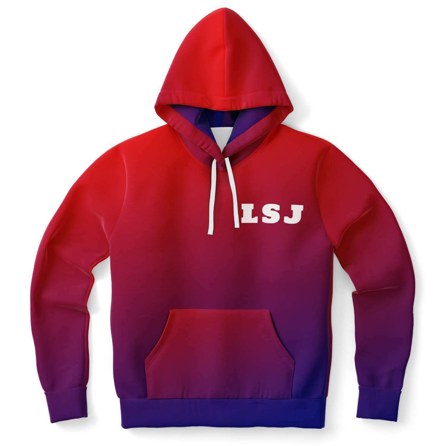 Red Blue Ombre Hoodie