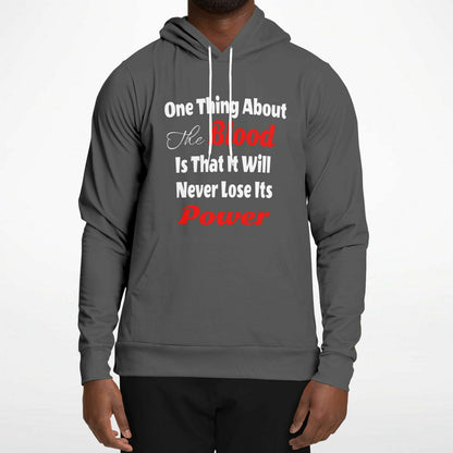 One Thing About The Blood Of Jesus Grey Fashion Hoodie - AOP