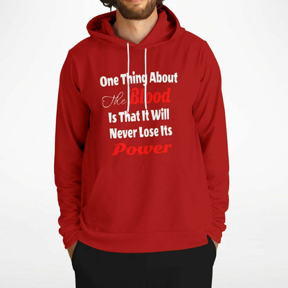 One Thing About The Blood Of Jesus Red Fashion Hoodie - AOP