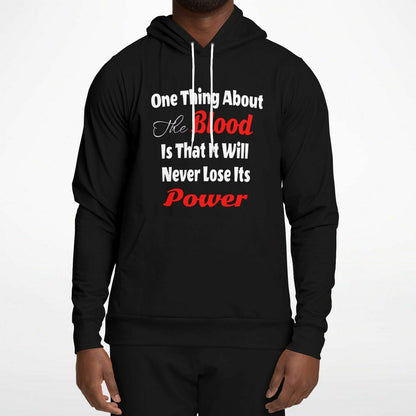 One Thing About The Blood Of Jesus Black Fashion Hoodie - AOP