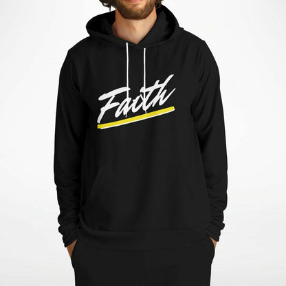Faith Retro Black Fashion Hoodie - AOP