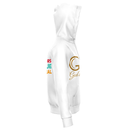 God's Child - God Is Real Zip Hoodie White
