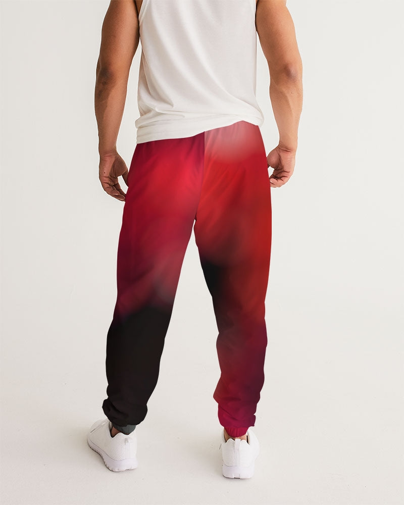 Red/Black Background Men's Track Pants