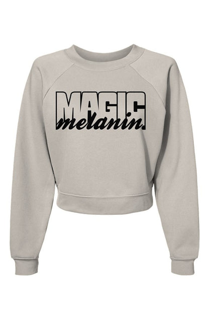 Melanin Magic Womens Raglan Pullover Fleece Sweatshirt