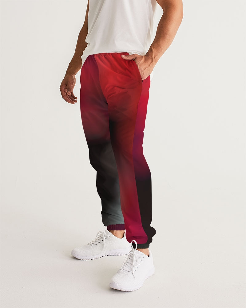 Red/Black Background Men's Track Pants