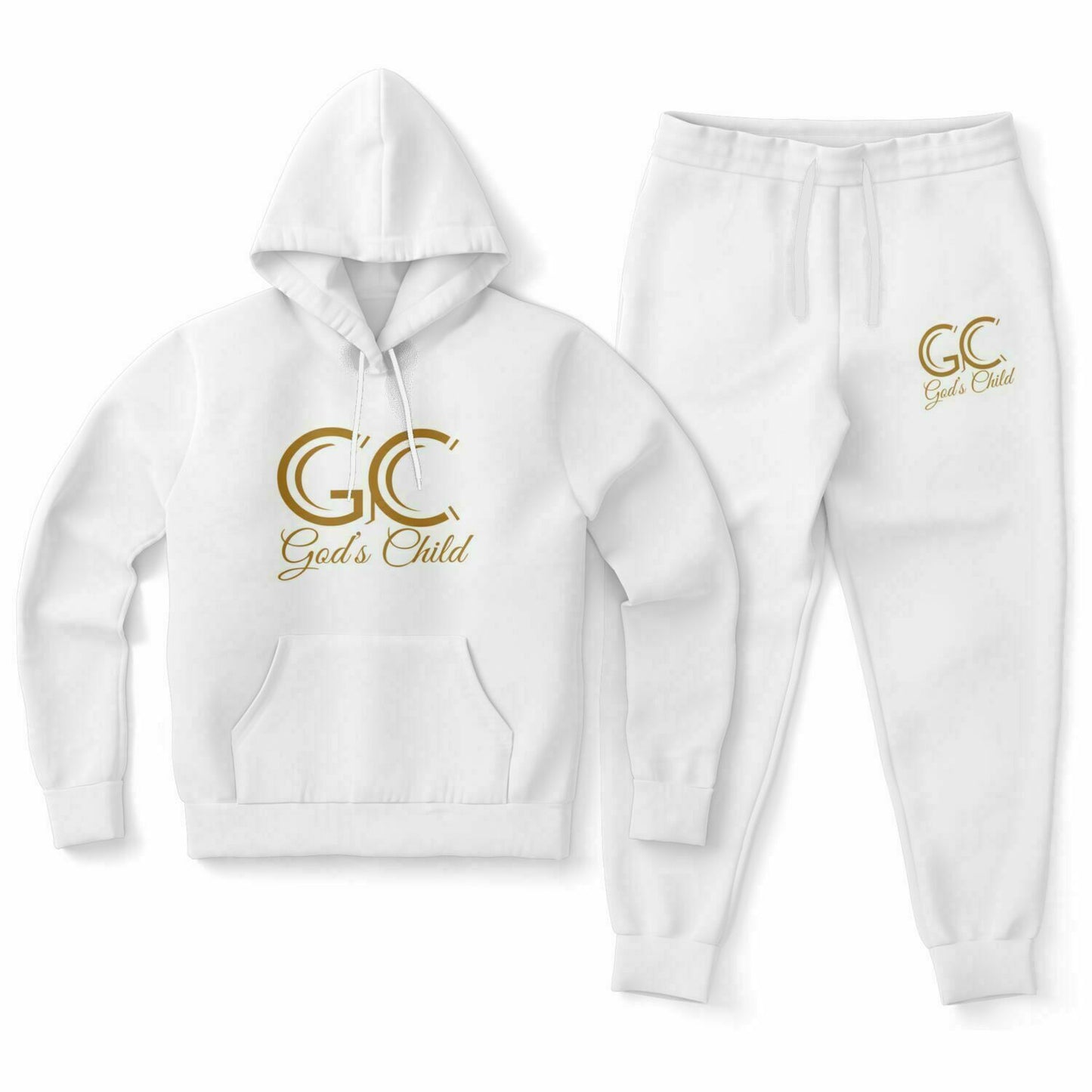 God's Child All White Sweat Suit