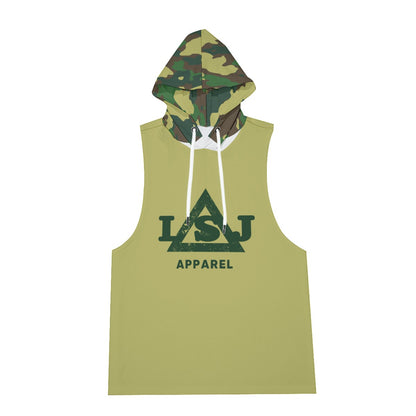 Camo Cool Men's Sleeveless Hoodie And Shorts Set