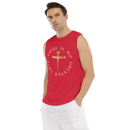 There Is No Greater Love Red Men's Sports Vest
