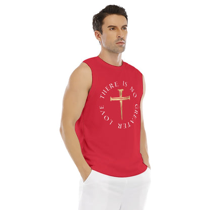 There Is No Greater Love Red Men's Sports Vest