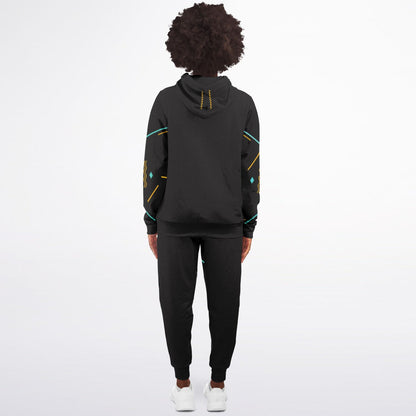 LSJ Black Color Burst Track Suit