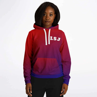 Red Blue Ombre Hoodie