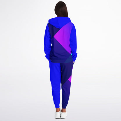 Blue & Purple All Over Print Jogger Suit