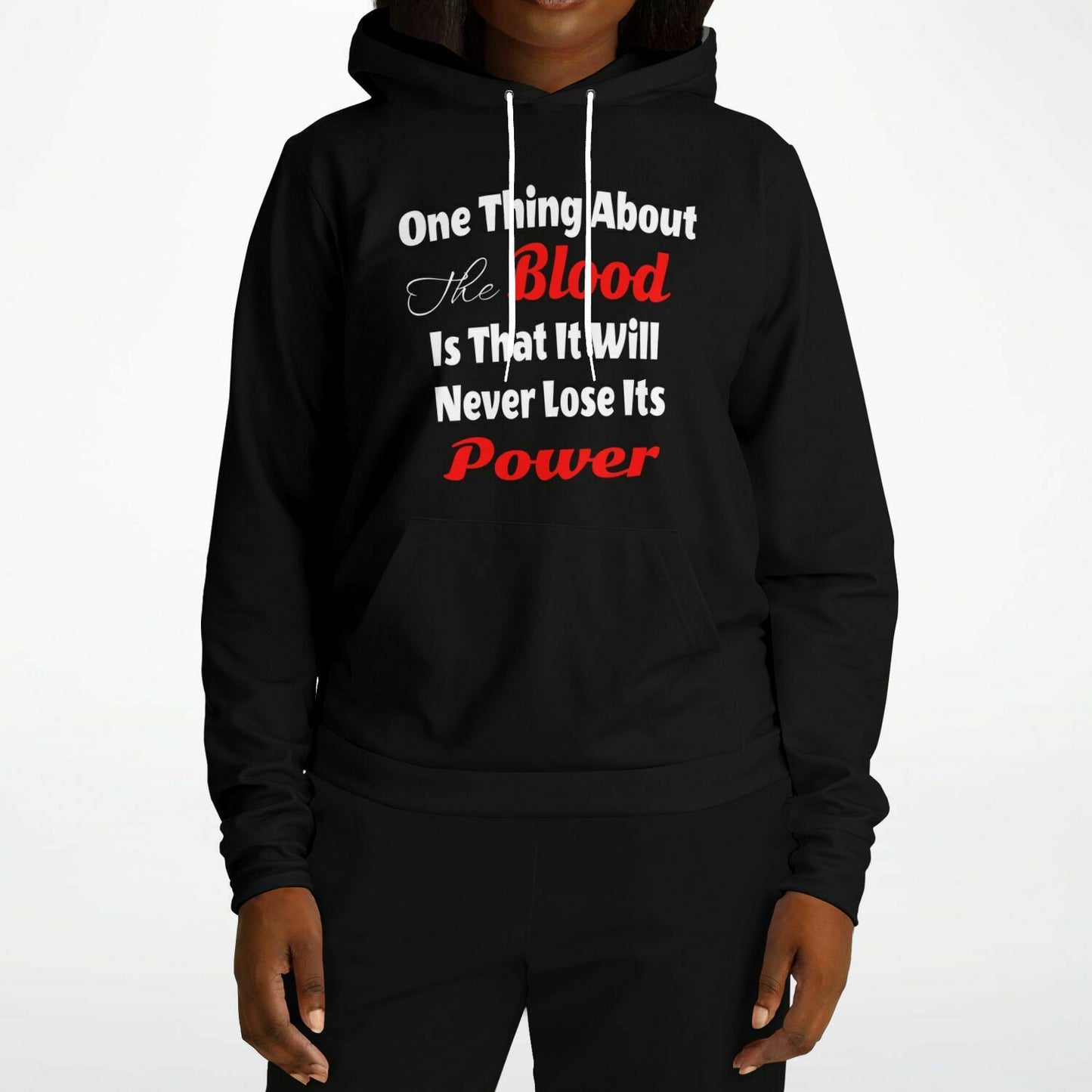 One Thing About The Blood Of Jesus Black Fashion Hoodie - AOP