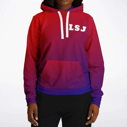 Red Blue Ombre Hoodie