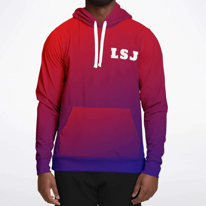 Red Blue Ombre Hoodie