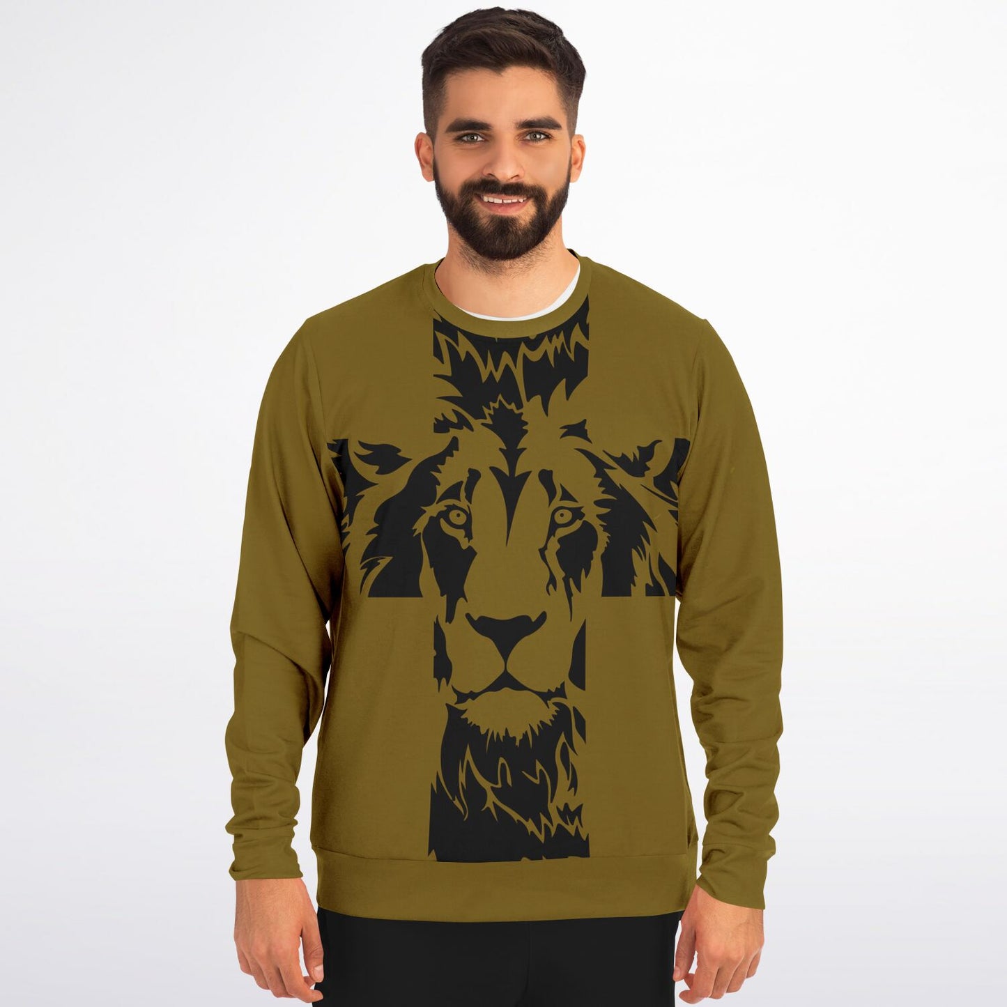 Lion of Judah Cross Gold Premium Sweatshirt