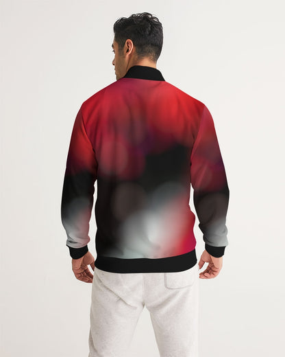 Red/Black Background Men's Track Jacket