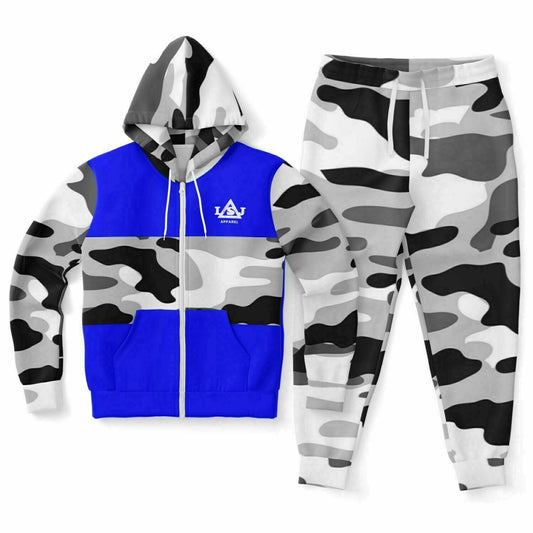 LSJ Blue & Winter Camo Jogger Set