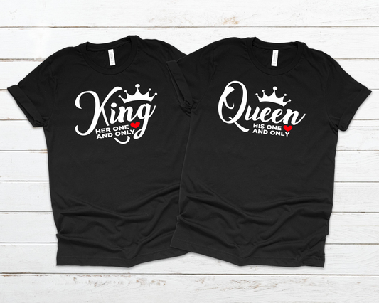 King & Queen Couples Shirts