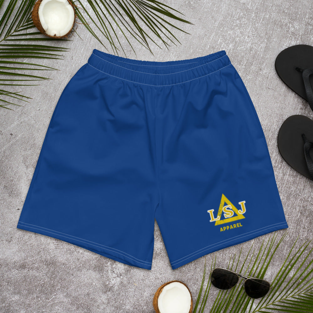 LSJ Brand Royal Blue Men's Athletic Long Shorts