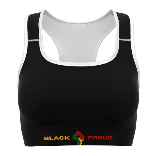 Black & Proud Sports Bra (Black)