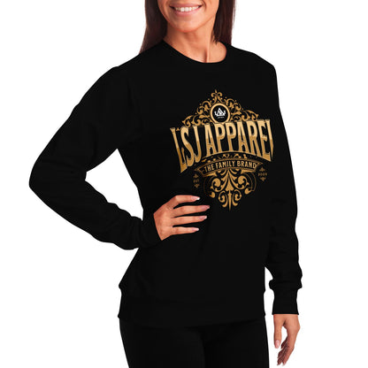 LSJ Retro Family Brand Black All Of Print Sweatshirt