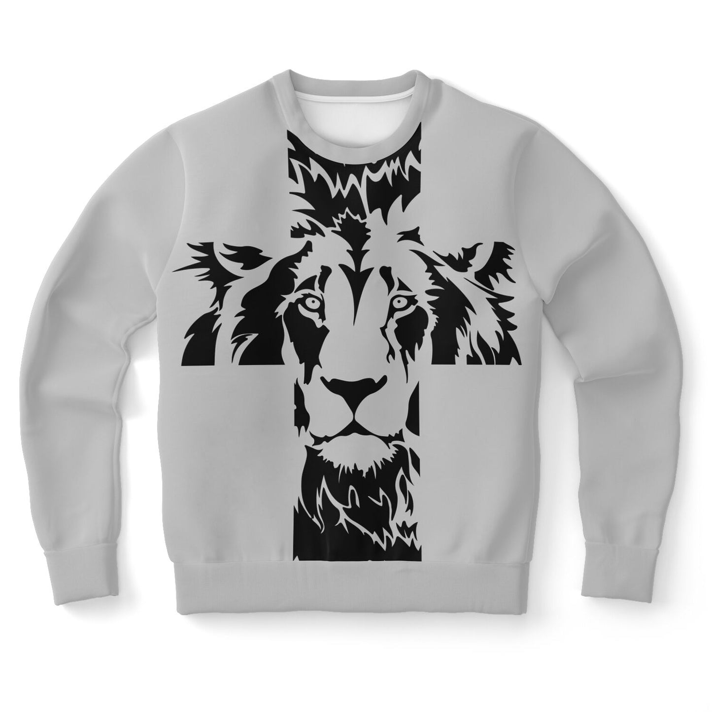 Lion of Judah Cross Grey Premium Sweatshirt