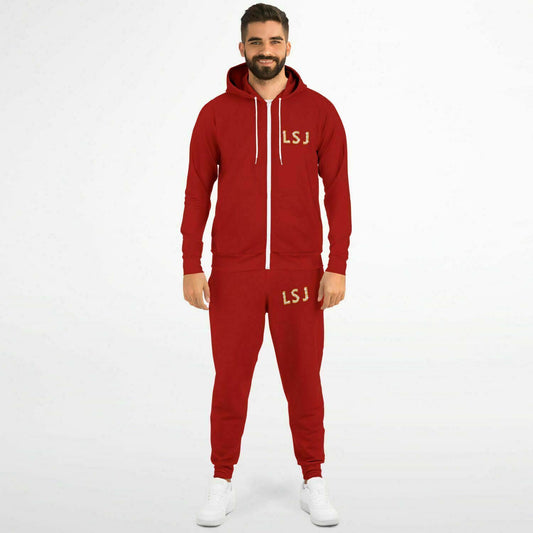 Burgundy LSJ Bling Track Suit