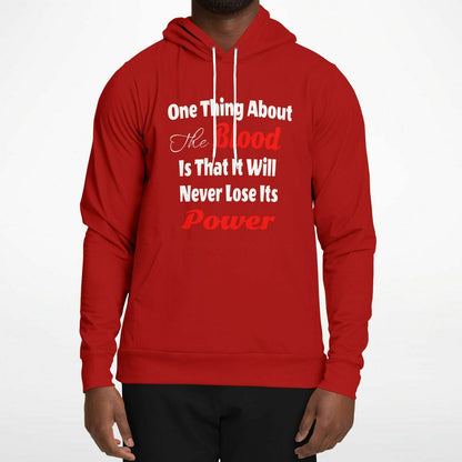 One Thing About The Blood Of Jesus Red Fashion Hoodie - AOP
