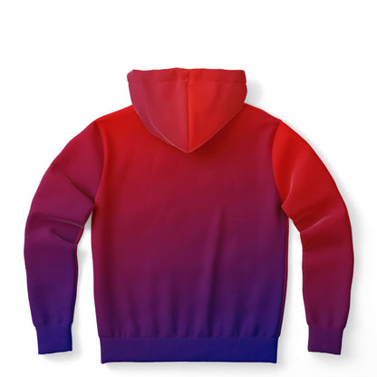 Red Blue Ombre Hoodie