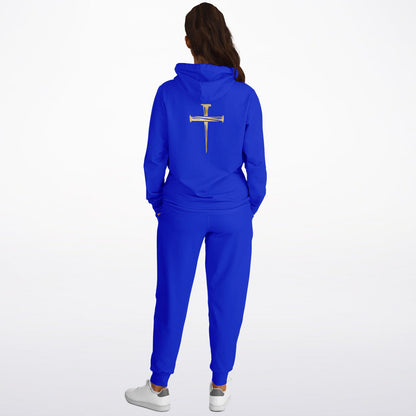 Gold Nailed Cross  Royal Blue Fashion Hoodie & Jogger - AOP copy