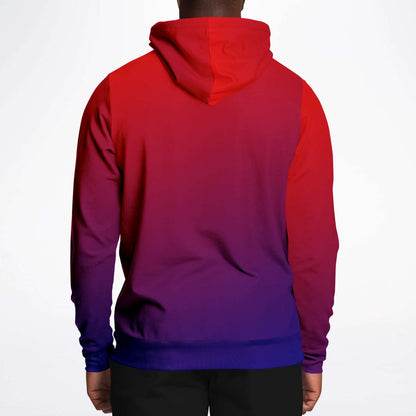 Red Blue Ombre Hoodie