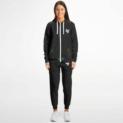 LSJ Black Color Burst Track Suit
