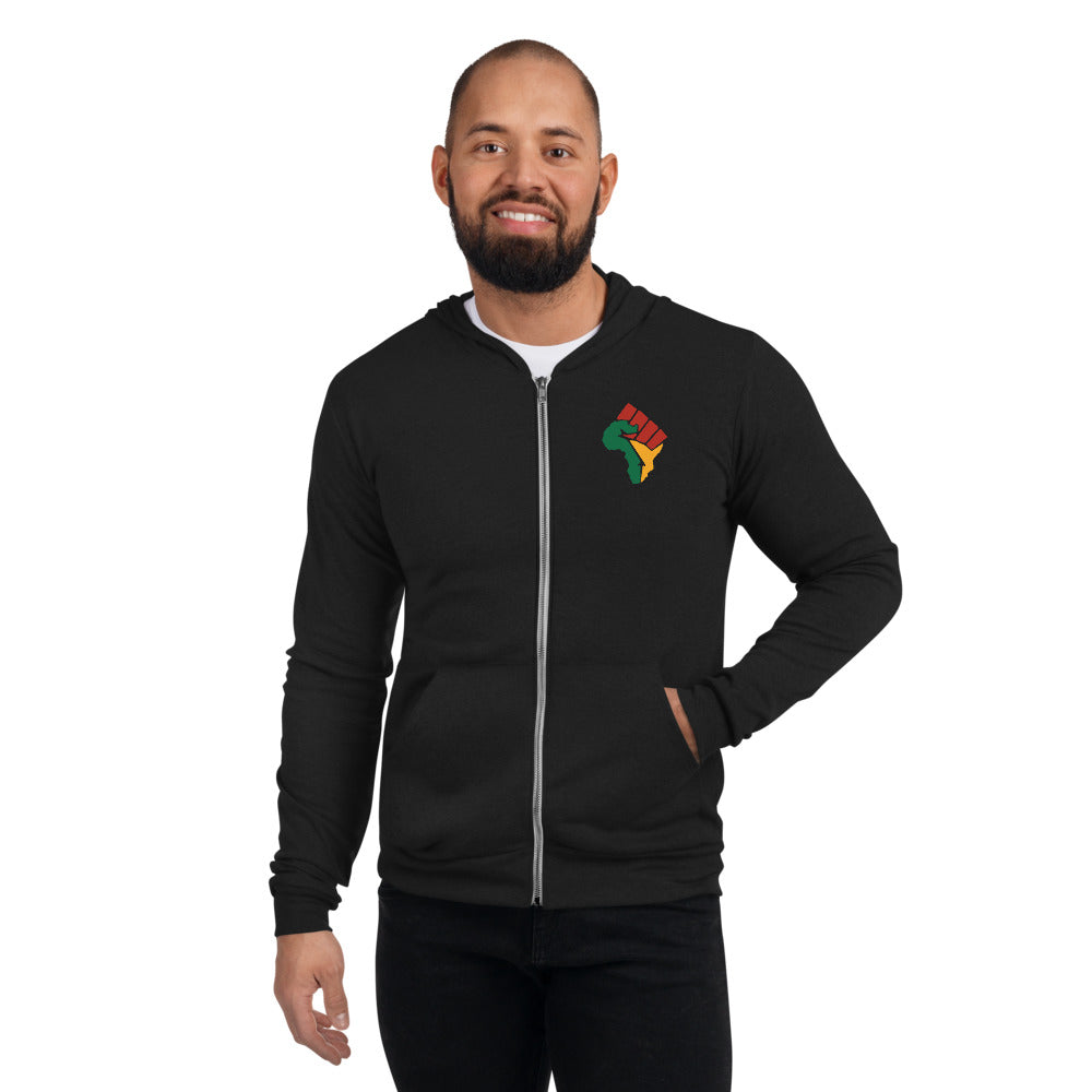 Black & Proud Unisex zip hoodie