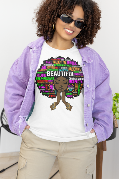 Beautiful Black Woman W/Afro Women's T-Shirt