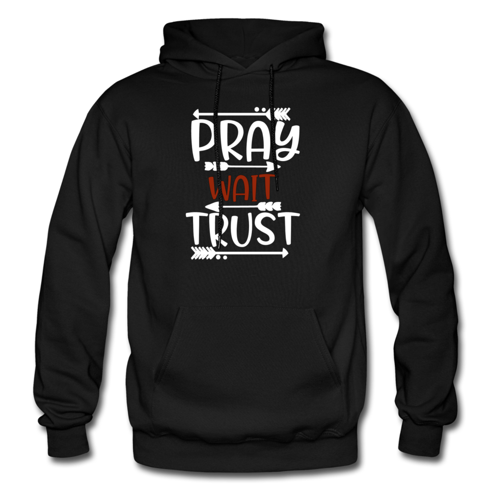 Pray Wait Trust Hoodie - black
