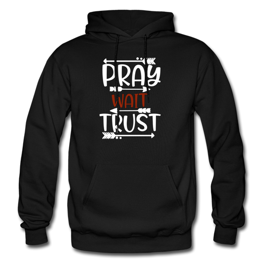 Pray Wait Trust Hoodie - black