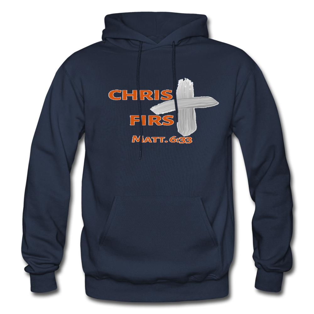 Christ First Hoodie - navy